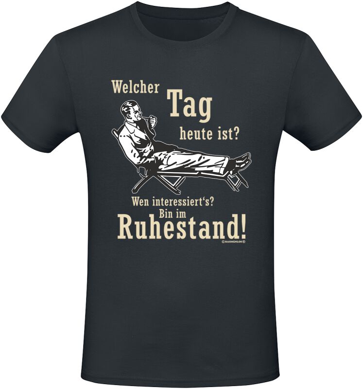 4068143189613 - Welcher Tag heute ist? Wen interessiert´s? Bin im Ruhestand! T-Shirt schwarz in XXL