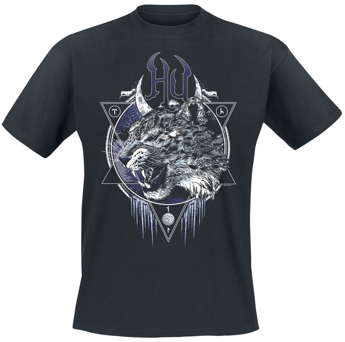 4068143190107 - Snow Leopard Moon Grey T-Shirt schwarz in S