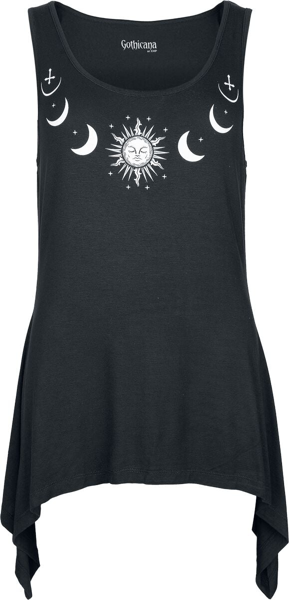 4068143195041 - Tank-Top with Moon and Sun Frontprint Top schwarz in XL 4068143195041 - Tank-Top with Moon and Sun Frontprint Top schwarz in XL