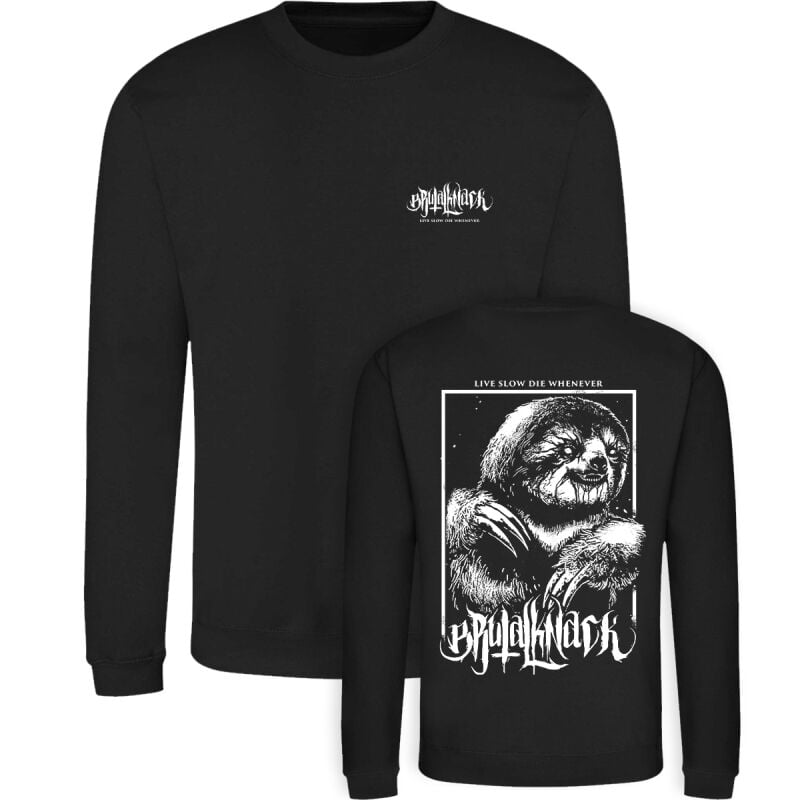 4068143197694 - Sloth Crewneck Black Sweatshirt schwarz in M