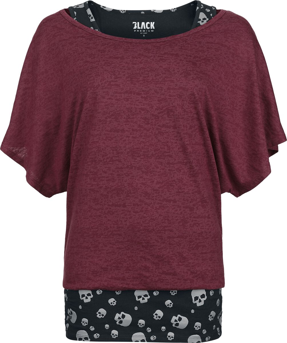 4068143198875 - Double Pack T-Shirt and Top T-Shirt schwarz bordeaux in M