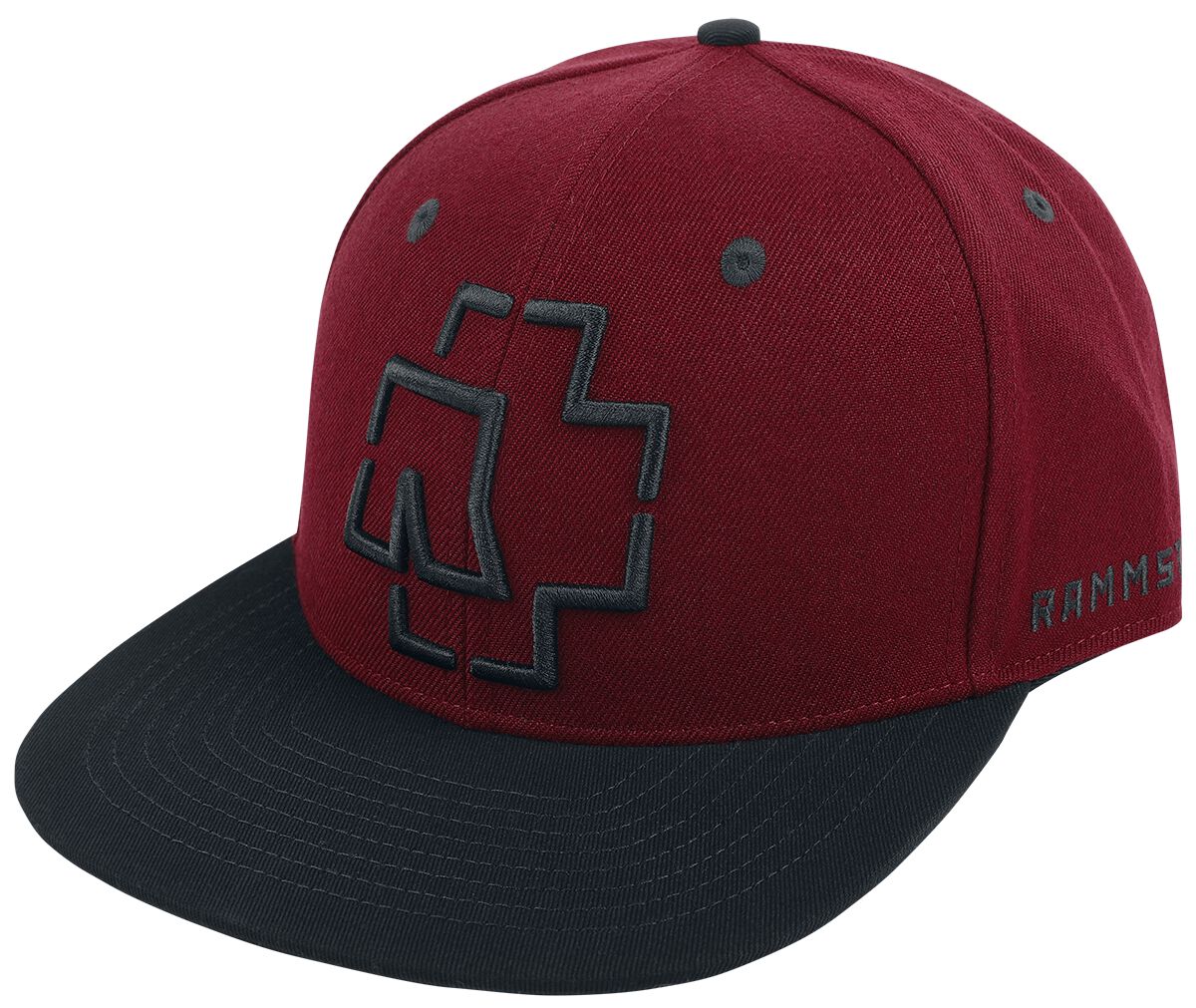 4068143199919 - Logo - Snapback Cap Mütze bordeaux schwarz