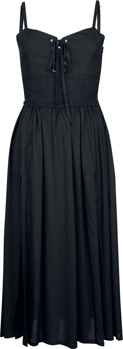 4068143201025 - Dress With Crochet Lace Langes Kleid schwarz in XL