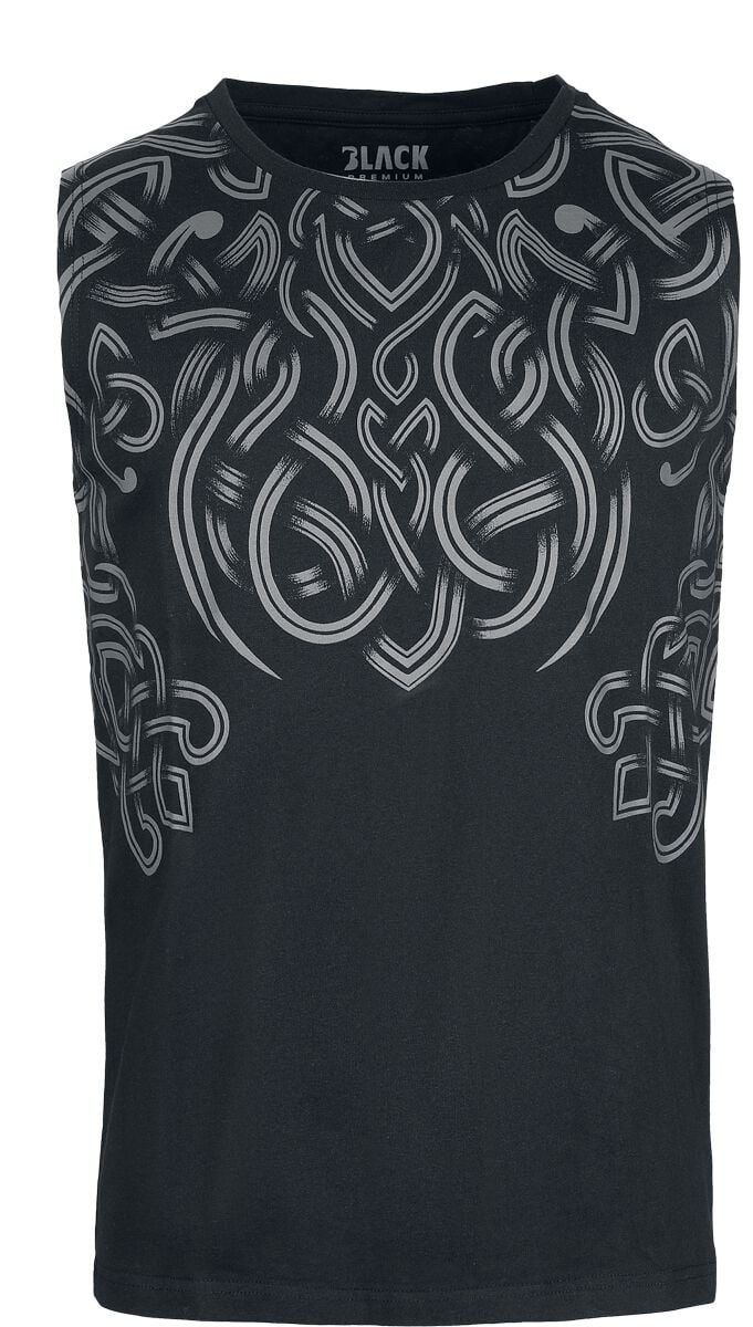 4068143203548 - Tank-Top with Nordic Ornaments Tank-Top schwarz in XL