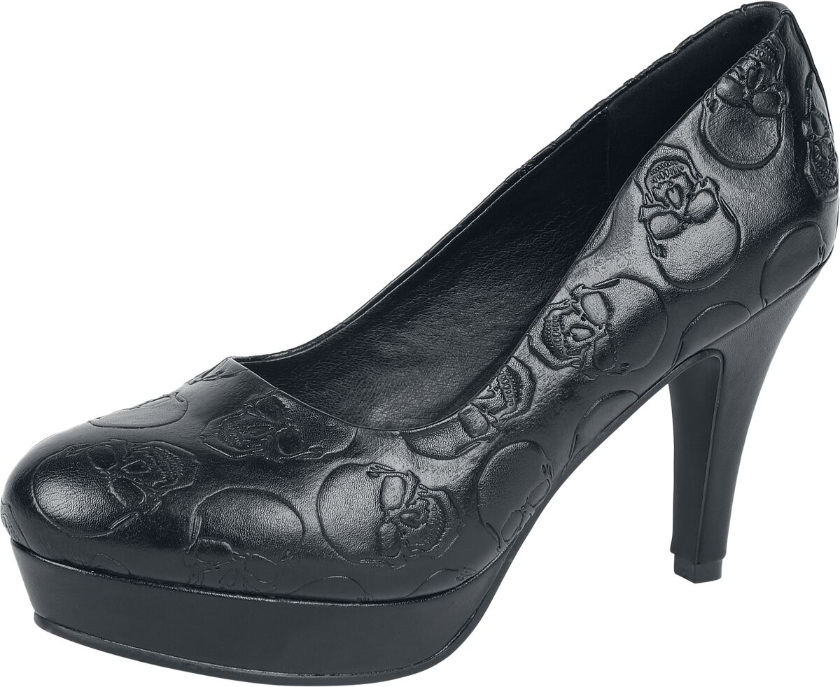 4068143205726 - High Heels With Skull Pattern High Heel schwarz in EU37