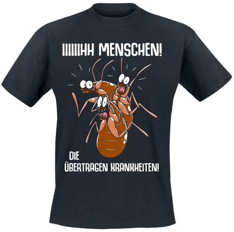 4068143207164 - Iiiihh Menschen! Die übertragen Krankheiten! T-Shirt schwarz in M