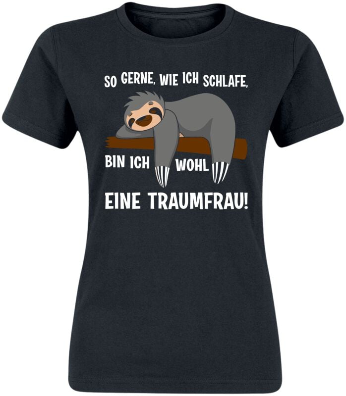 4068143210362 - So gerne wie ich schlafe bin ich wohl eine Traumfrau! T-Shirt schwarz in S