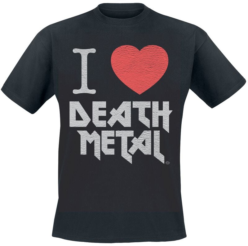 4068143210737 - I love death metal T-Shirt charcoal in M