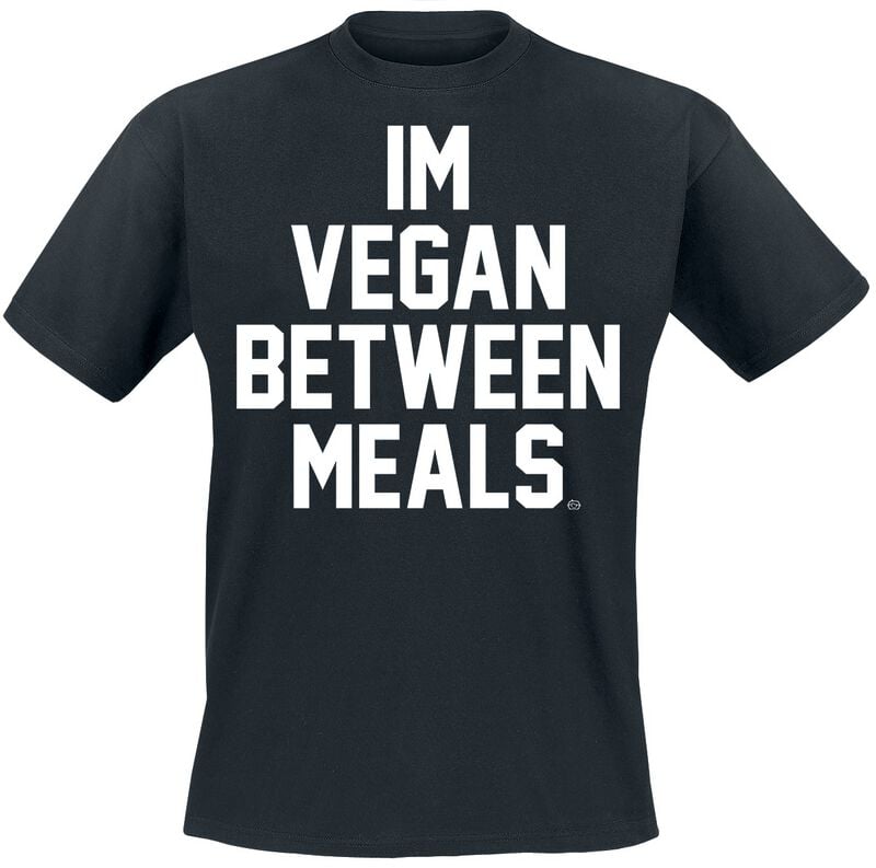 4068143210935 - im vegan between meals T-Shirt schwarz in M