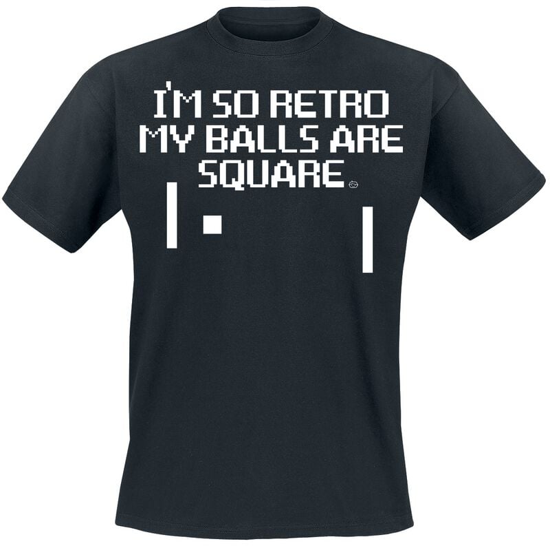 4068143211031 - i´m so retro my balls are square T-Shirt schwarz in M