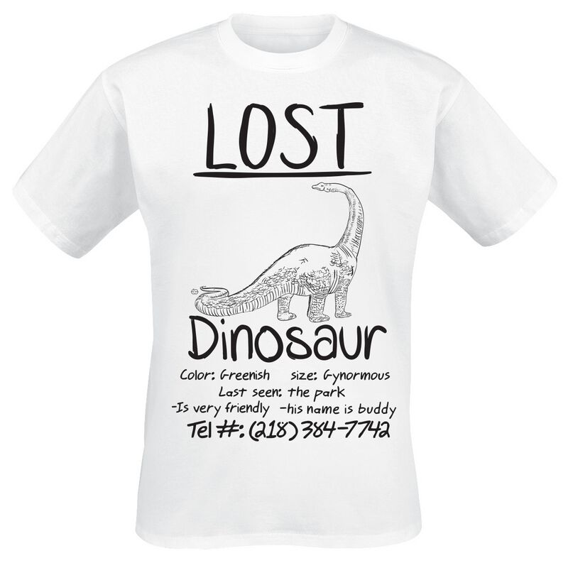 4068143211215 - Lost Dinosaur T-Shirt weiß in XXL