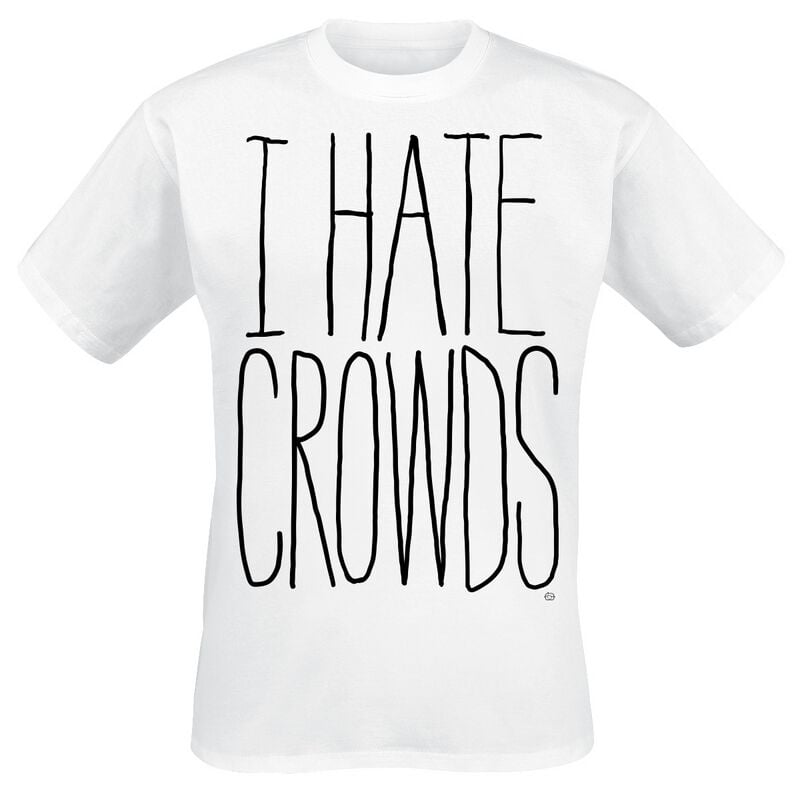 4068143211239 - I hate crowds T-Shirt weiß in M