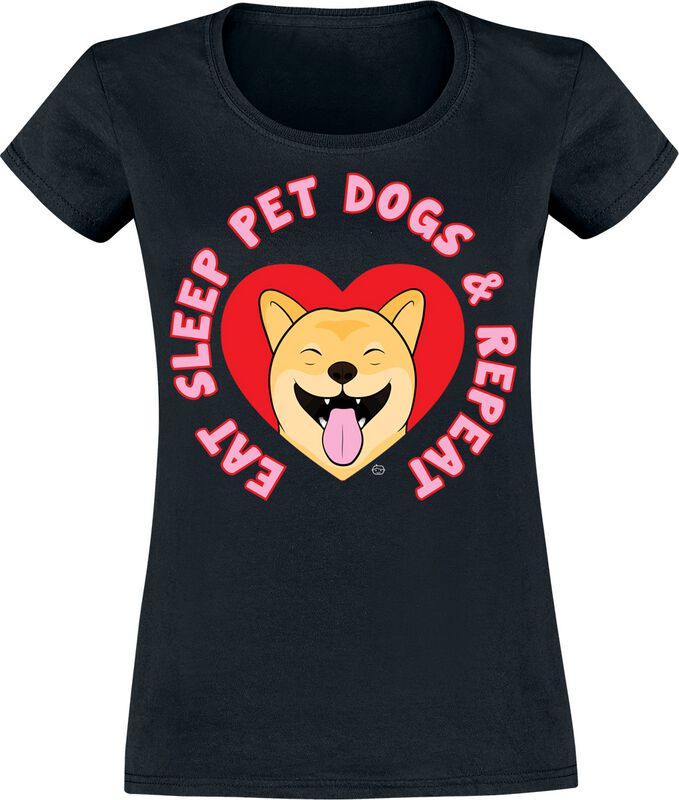 4068143211420 - eat sleep pet dogs & repeat T-Shirt schwarz in XXL