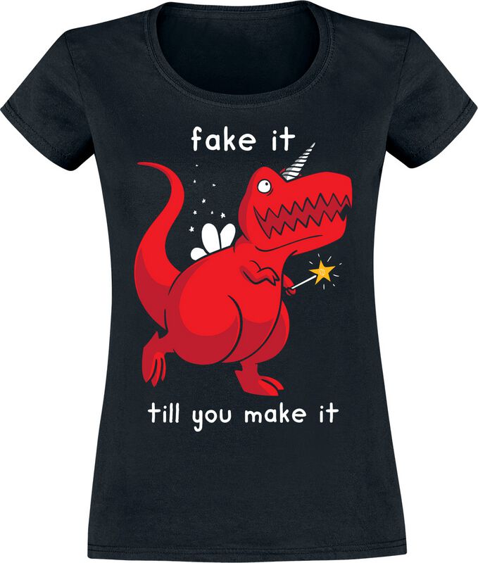 4068143211437 - Fake it till you made it T-Shirt schwarz in S