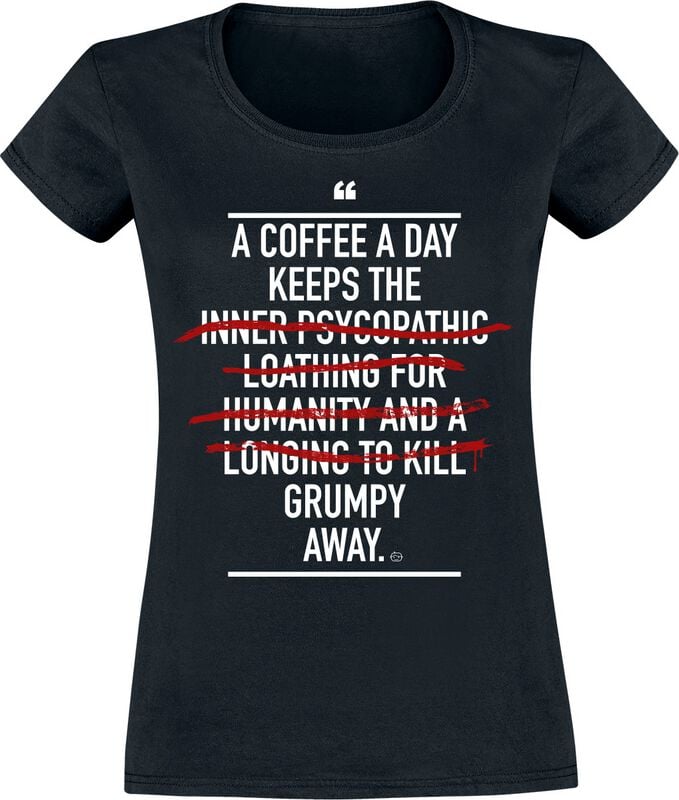 4068143211482 - a coffee a day T-Shirt schwarz in S