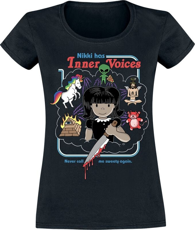 4068143211635 - Nikki Has Inner Voices T-Shirt schwarz in S