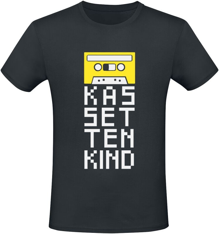 4068143212984 - Kassetten Kind T-Shirt schwarz in L 4068143212984 - Kassetten Kind T-Shirt schwarz in L