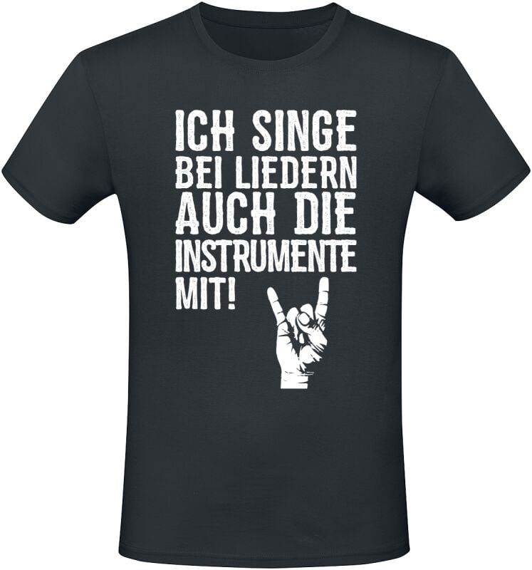 4068143213165 - Ich singe bei Liedern auch die Instrumente mit! T-Shirt schwarz in XXL