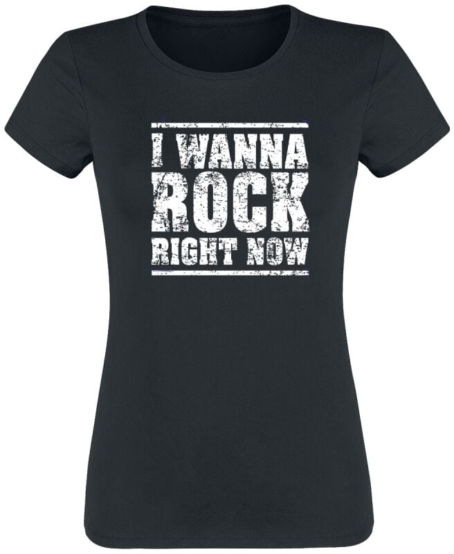 4068143213929 - I wanna rock right now T-Shirt schwarz in M