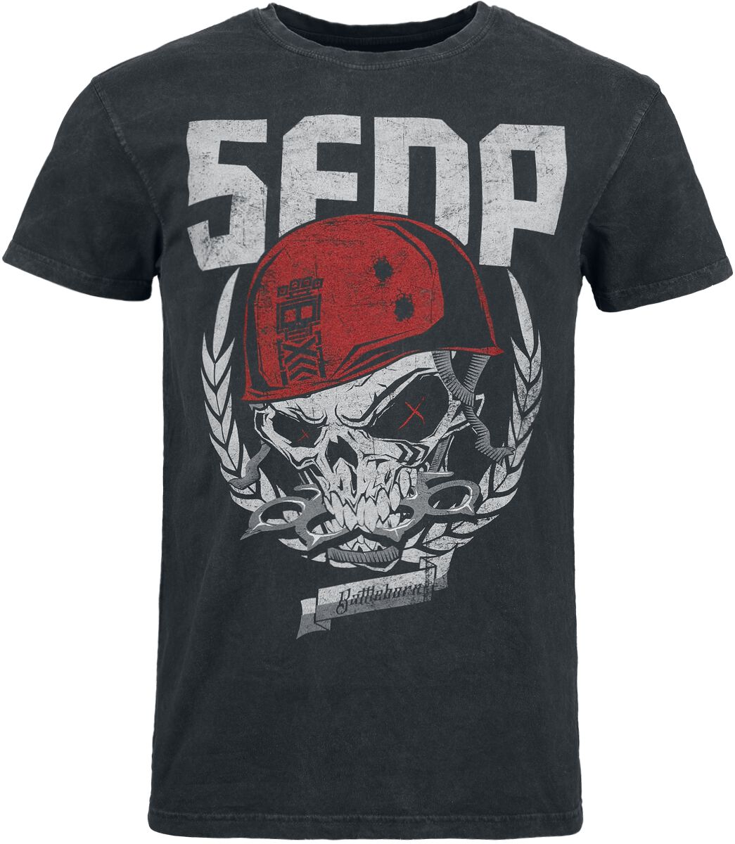 4068143214490 - Skull Battleborn T-Shirt charcoal in S