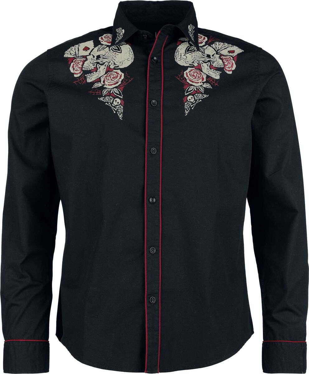 4068143216364 - Rock Rebel X Lucky 13 - Shirt Langarmhemd schwarz in XL 4068143216364 - Rock Rebel X Lucky 13 - Shirt Langarmhemd schwarz in XL