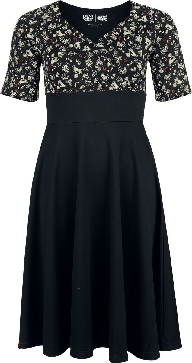 4068143216586 - Rock Rebel X Lucky 13 - Dress Kurzes Kleid schwarz in XL 4068143216586 - Rock Rebel X Lucky 13 - Dress Kurzes Kleid schwarz in XL