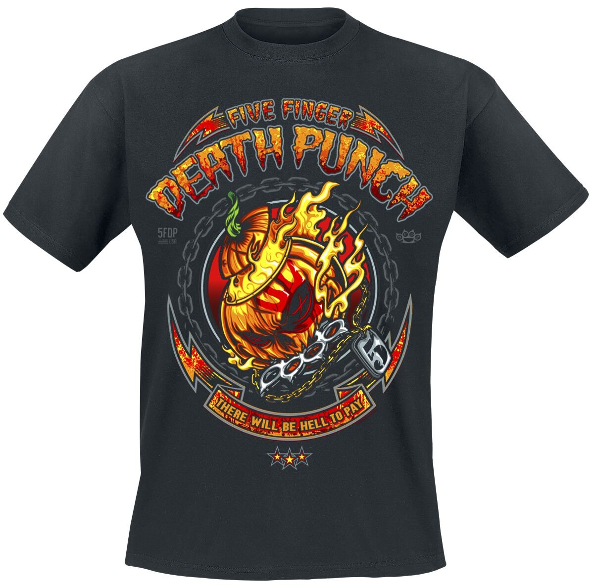 4068143217101 - Burning Pumpkin Halloween T-Shirt schwarz in XL