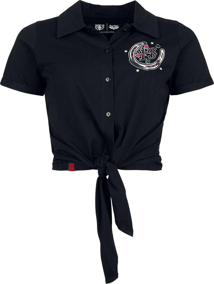 4068143217323 - Rock Rebel X Lucky 13 - Blouse Bluse schwarz in XXL 4068143217323 - Rock Rebel X Lucky 13 - Blouse Bluse schwarz in XXL