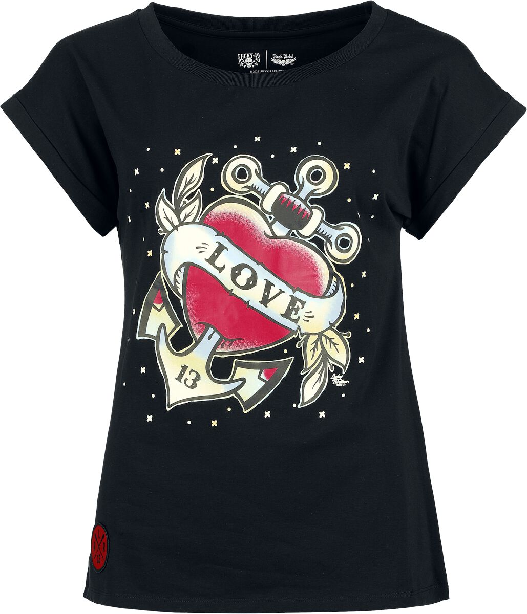4068143217361 - Rock Rebel X Lucky 13 - T- Shirt T-Shirt schwarz in L 4068143217361 - Rock Rebel X Lucky 13 - T- Shirt T-Shirt schwarz in L