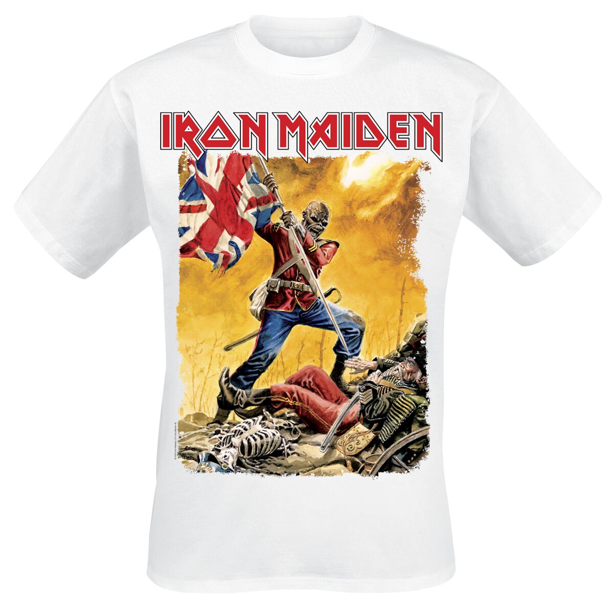 4068143217736 - Piece Of Mind - The Trooper T-Shirt weiß in 4XL 4068143217736 - Piece Of Mind - The Trooper T-Shirt weiß in 4XL