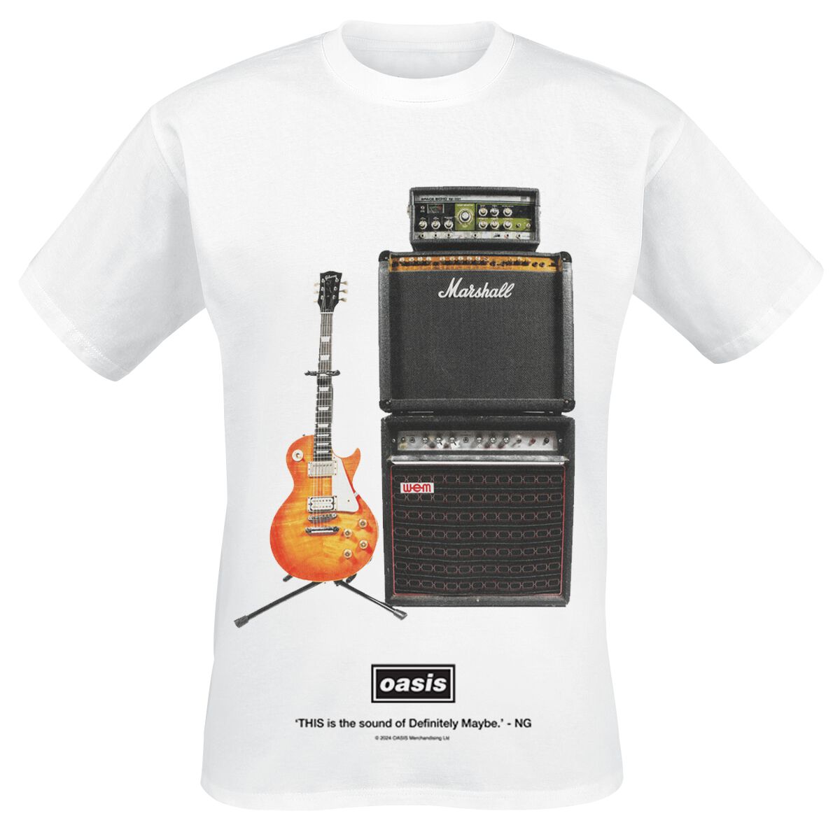 4068143219075 - Guitar T-Shirt weiß in S