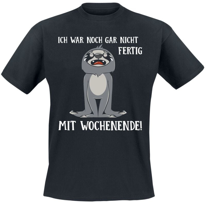 4068143221986 - Ich war noch gar nicht fertig mit Wochenende! T-Shirt schwarz in M