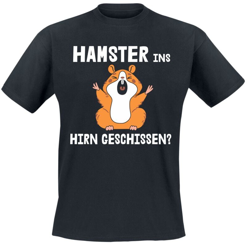 4068143222938 - Hamster ins Hirn geschissen? T-Shirt schwarz in M