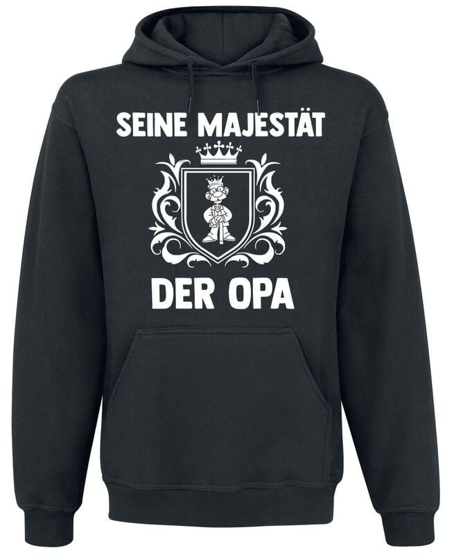 4068143223447 - Seine Majestät der Opa Kapuzenpullover schwarz in M