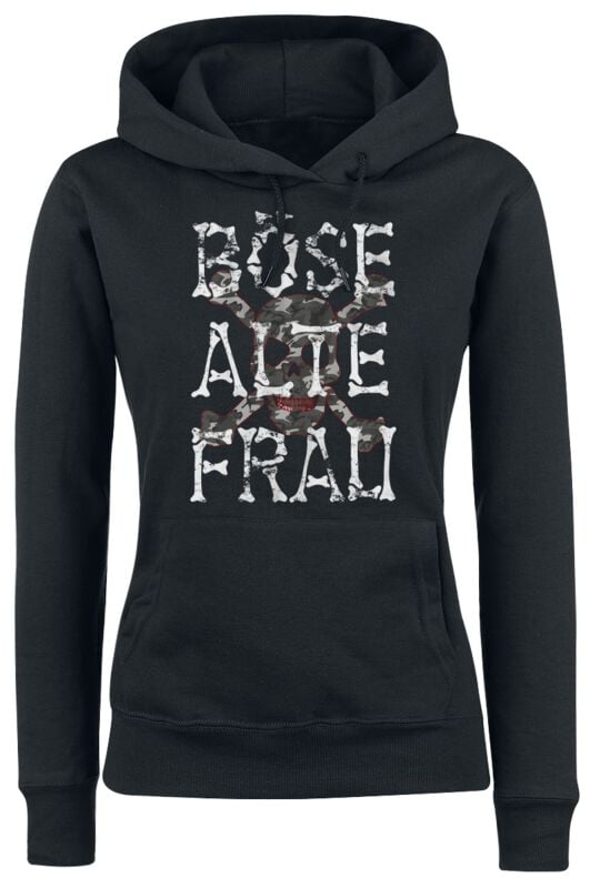 4068143223508 - Böse alte Frau Kapuzenpullover schwarz in M