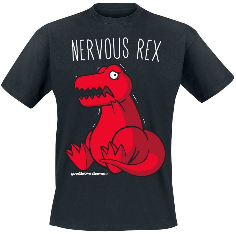 4068143224437 - Nervous Rex T-Shirt schwarz in M