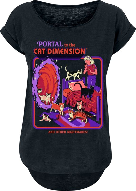 4068143224796 - Portal to the cat dimension T-Shirt schwarz in S