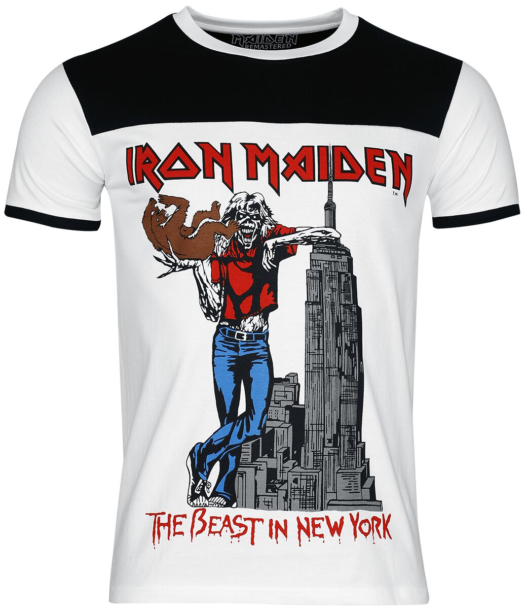 4068143224901 - NOTB Vintage Steve Harris Beast In New York T-Shirt weiß schwarz in S