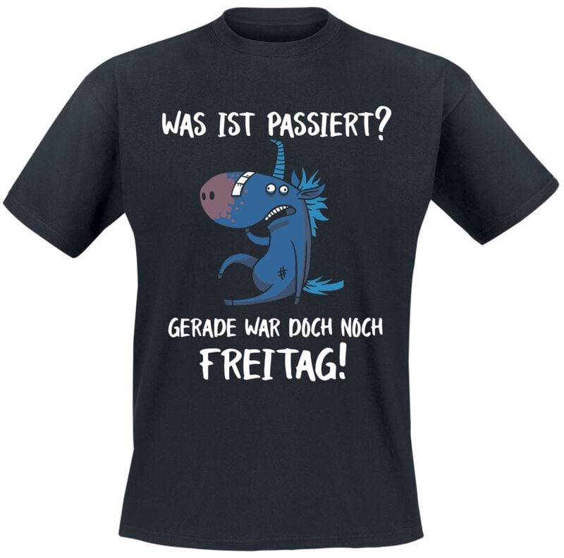 4068143225854 - Was ist passiert? Gerade war doch noch Freitag! T-Shirt schwarz in M