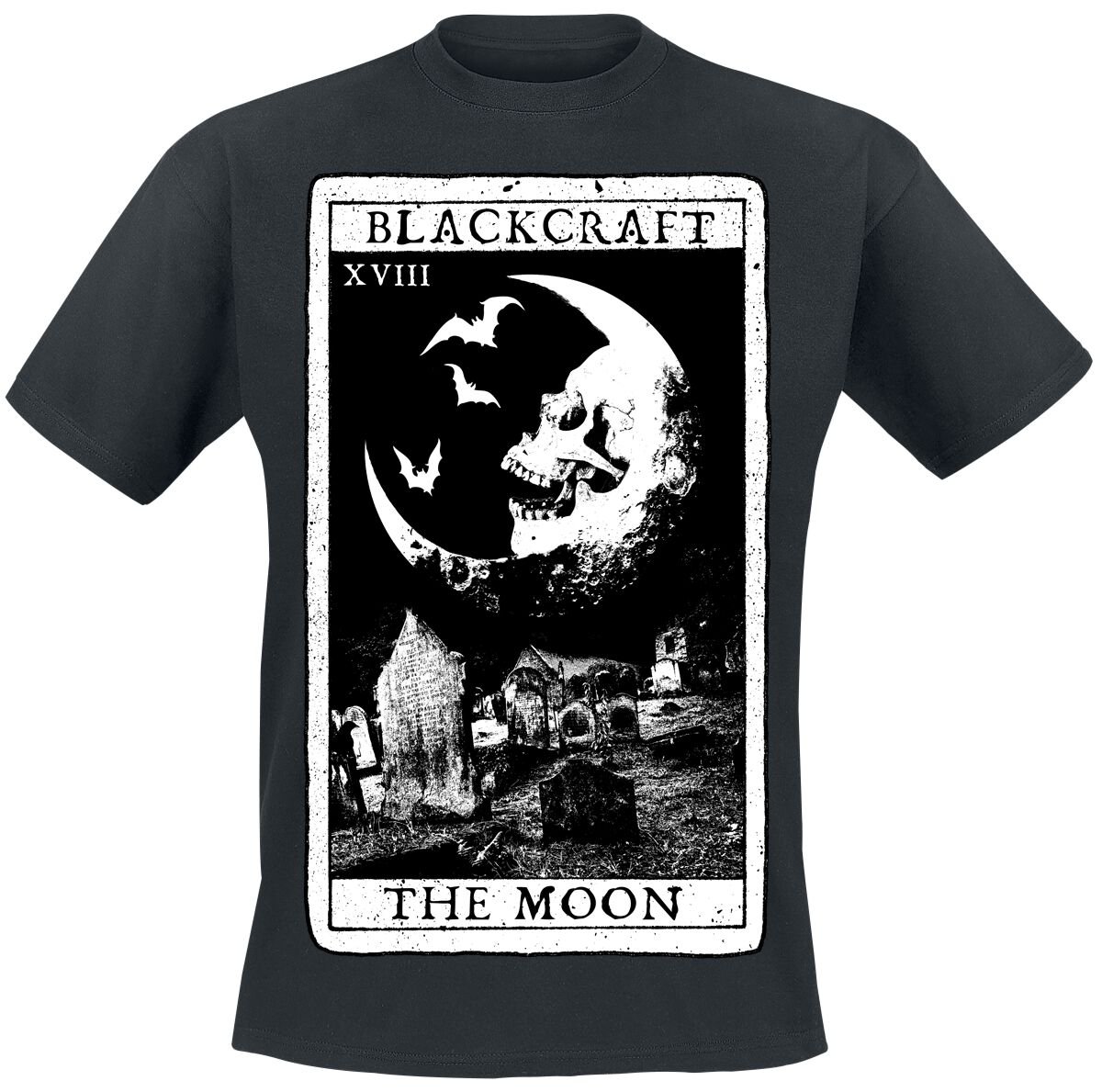 4068143229517 - The Moon Tarot Tee T-Shirt schwarz in M