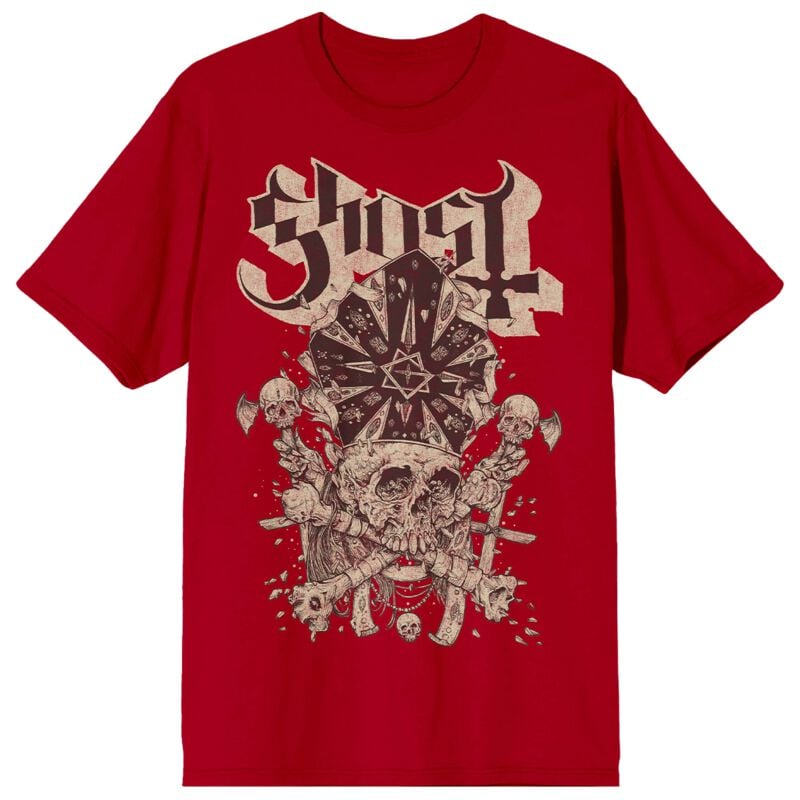 4068143230841 - Skull n Blones Papa T-Shirt rot in S