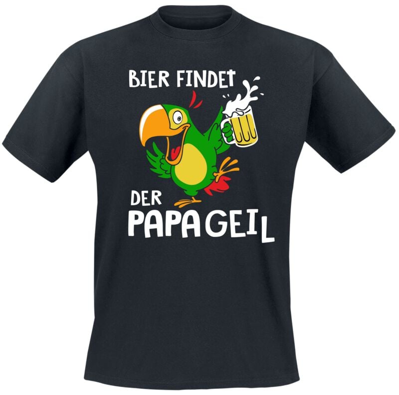 4068143238519 - Bier findet PapageiL T-Shirt schwarz in M