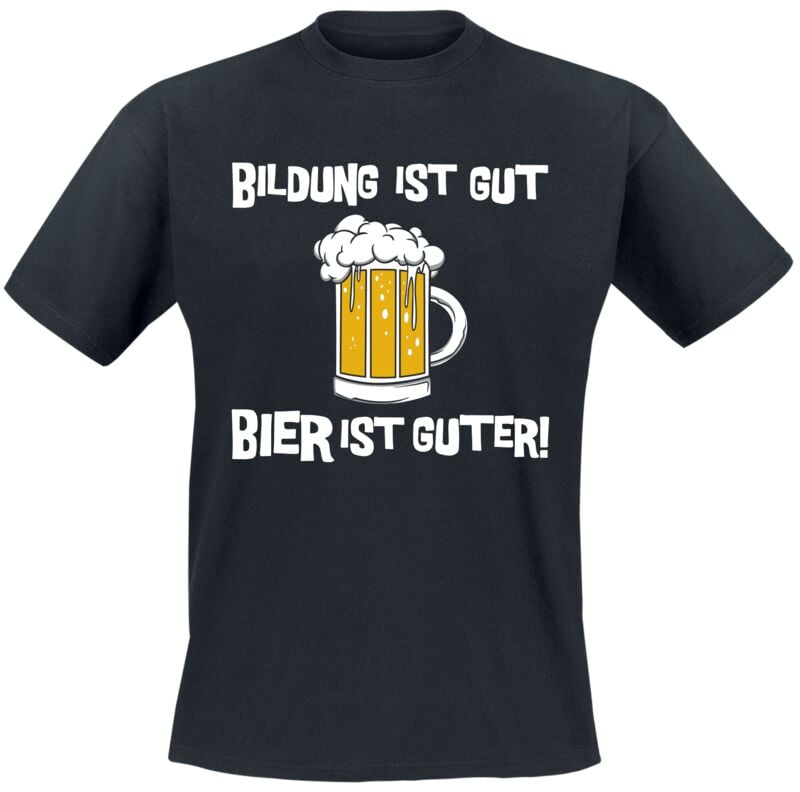 4068143238564 - Bildung ist gut - Bier ist guter! T-Shirt schwarz in M