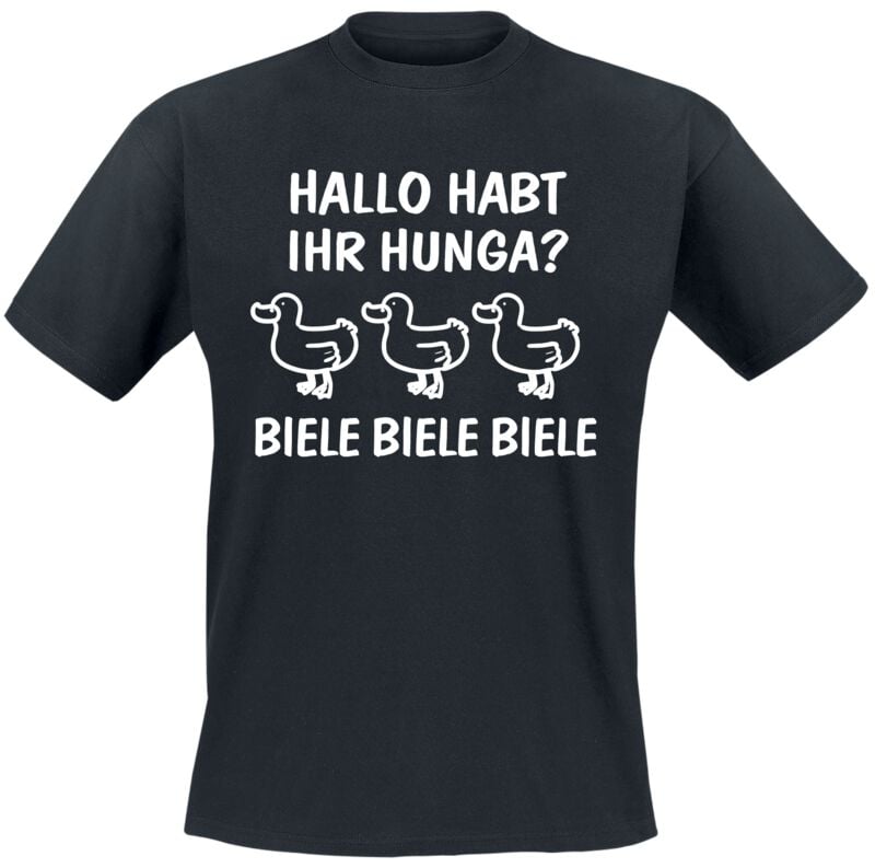 4068143239103 - Hallo habt ihr Hunga? Biele Biele Biele T-Shirt schwarz in M