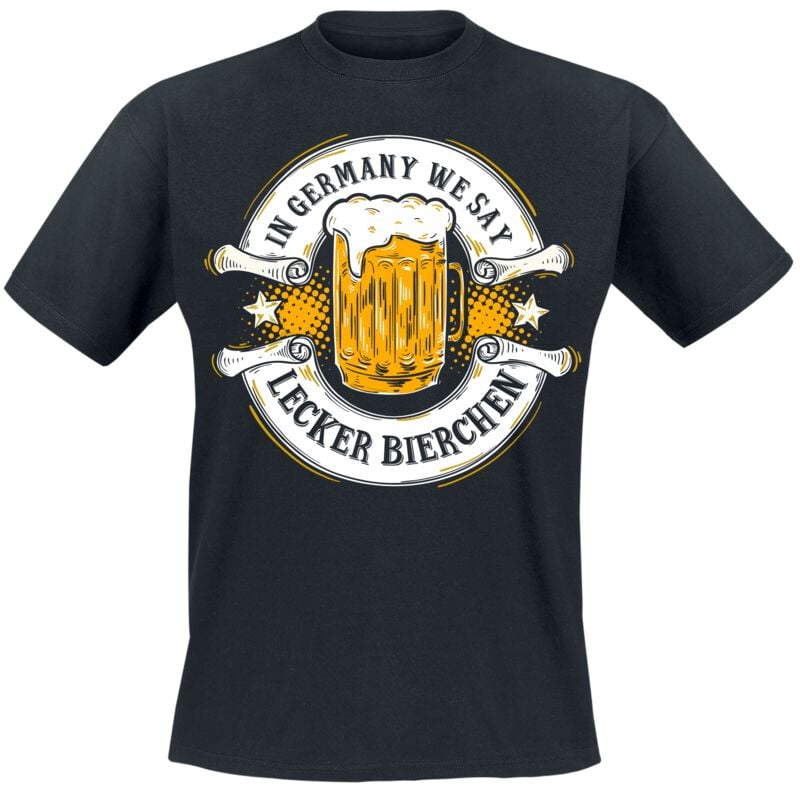 4068143239370 - In Germany we say - Lecker Bierchen T-Shirt schwarz in M