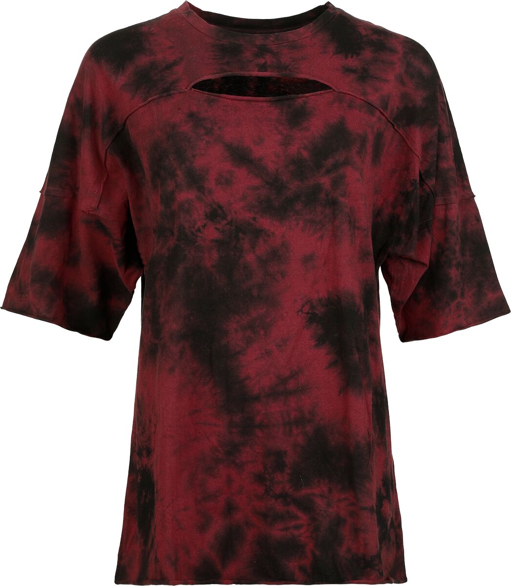 4068143240376 - T-Shirt mit Cut-Out T-Shirt schwarz rot in M 4068143240376 - T-Shirt mit Cut-Out T-Shirt schwarz rot in M