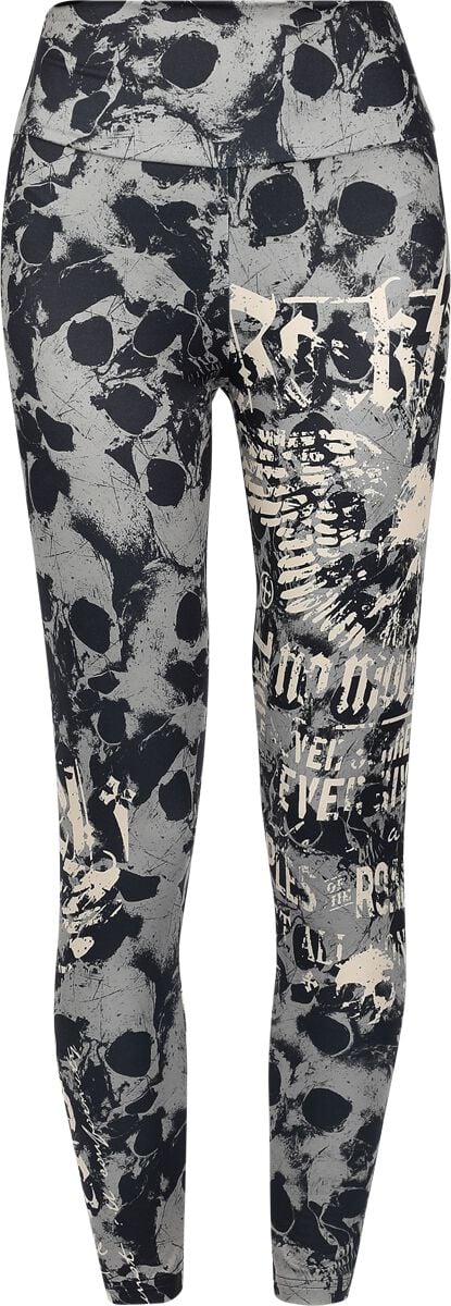 4068143241182 - Skulls & Details Leggings schwarz grau in M