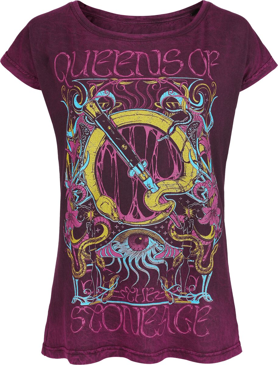 4068143242462 - Neon Sacrilege T-Shirt bordeaux in 3XL