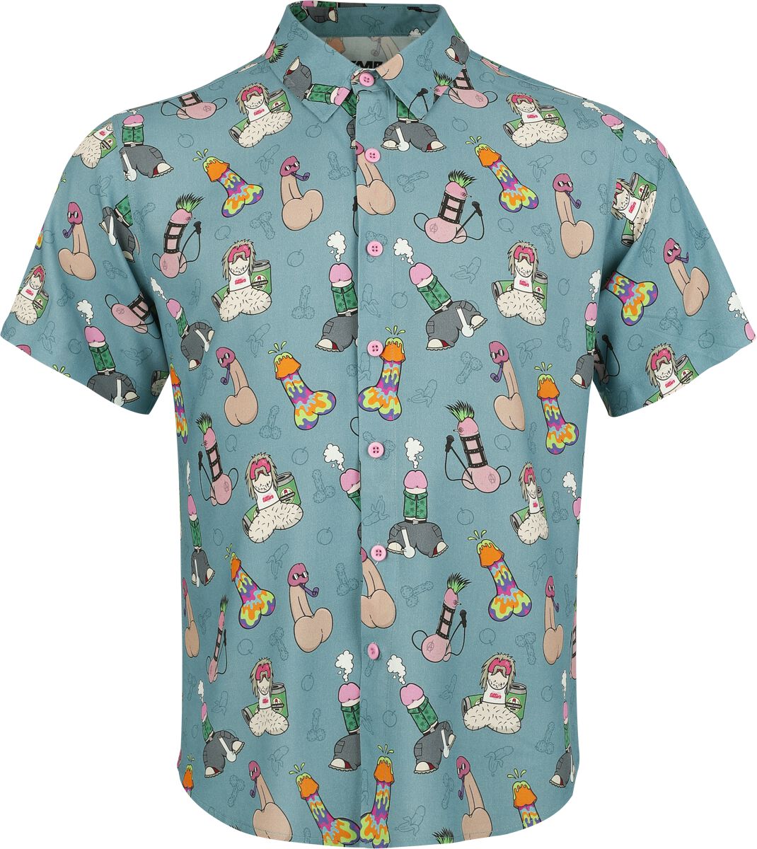 4068143249096 - Pimmel-Hemd Kurzarmhemd blaugrau in M