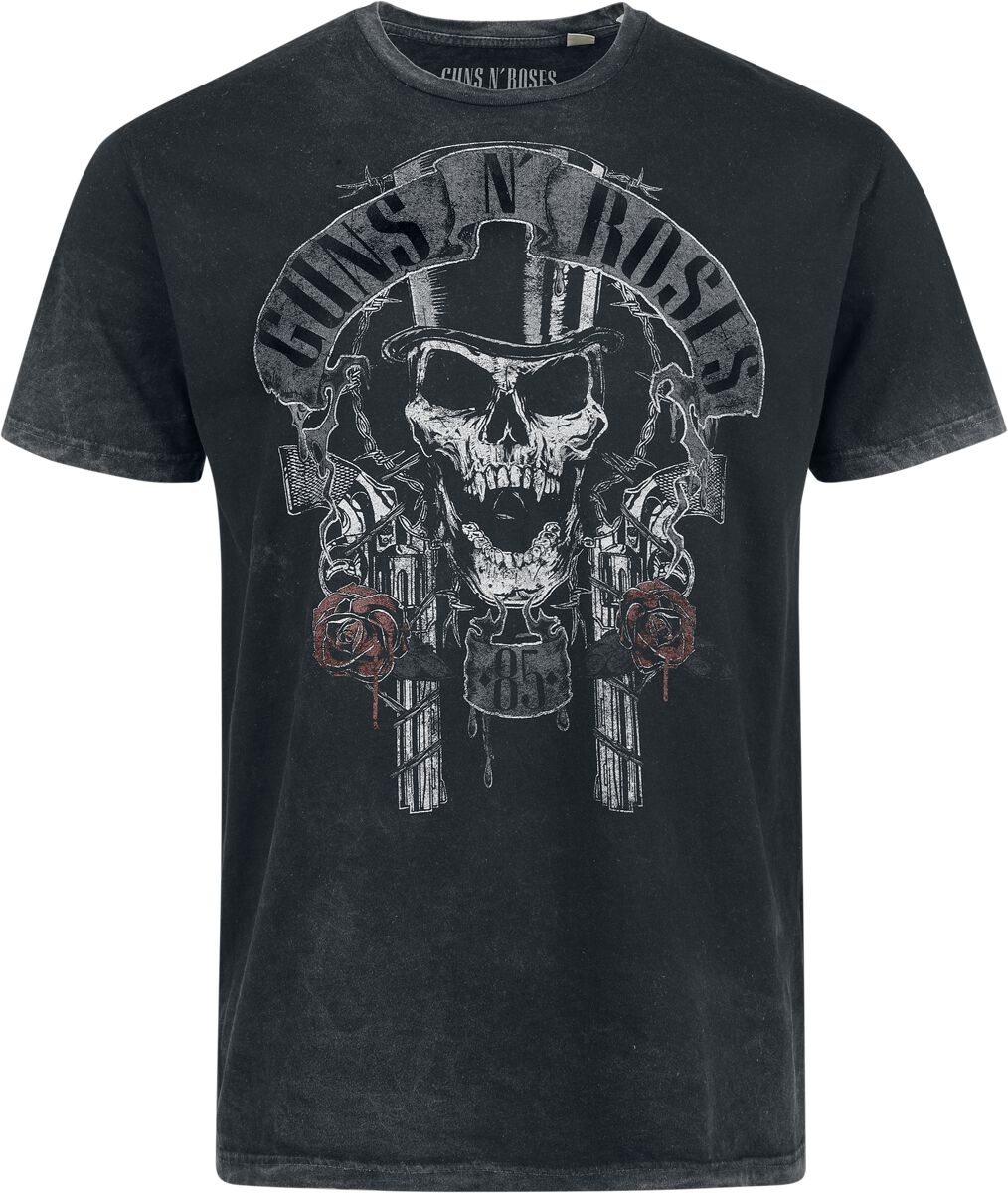 4068143250368 - Guns N Roses Top Hat T-Shirt grau in XXL 4068143250368 - Guns N Roses Top Hat T-Shirt grau in XXL